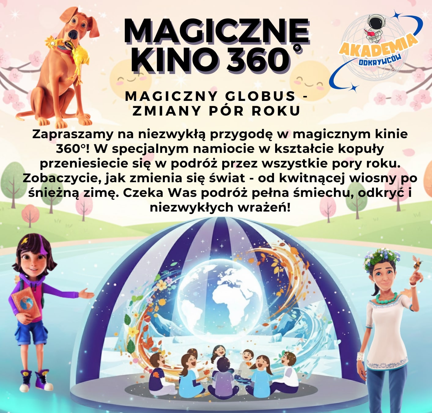 W poniedziałek, 02.03.2026r. w naszym przedszkolu gościło Kino Sferyczne. Nasze Przedszkolaki miały okazję obejrzeć bajkę edukacyjną pt. “Magiczny Globus”, która odkrywa tajemnice zmian pór roku. Dzieci towarzyszyły Mii, która wraz z wujkiem Edmundem – naukowcem, odkryła astronomiczne urządzenie, które może zmieniać pory roku. Film pokazywał, jak położenie Ziemi względem Słońca wpływa na klimat i przybliżył [&hellip;]