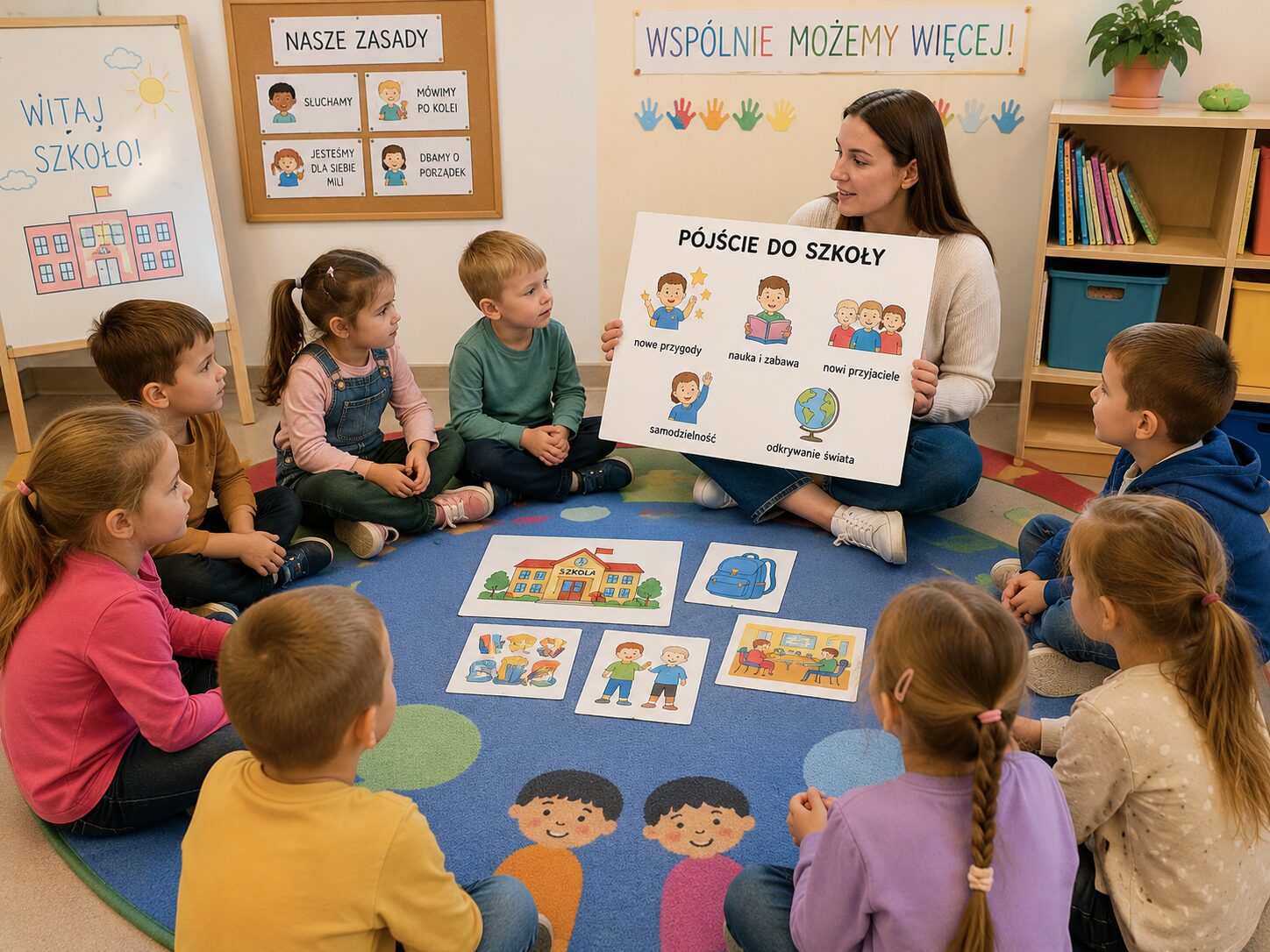 W grupach zerówkowych odbyły się wyjątkowe zajęcia poświęcone tematyce rozpoczęcia nauki w szkole. Spotkania miały na celu oswojenie dzieci z nadchodzącymi zmianami oraz pokazanie, że szkoła to nie tylko nowe obowiązki, ale także wiele ciekawych możliwości, przyjaźni i doświadczeń. Zajęcia zostały przeprowadzone przez pedagoga specjalnego oraz psychologa. Podczas spotkań dzieci wysłuchały fragmentów książki „Jak to [&hellip;]